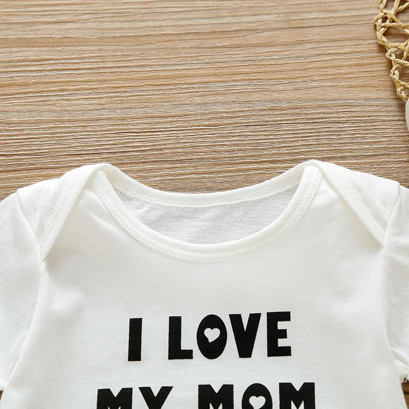 Baby Love Letter Cotton Summer Bodysuit - PrettyKid