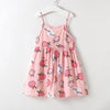 Toddler Girl Apple Print V-neckline Slip Dress - PrettyKid