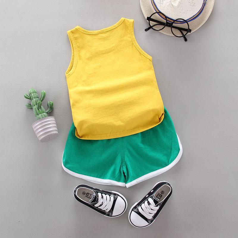 2-piece Dinosaur Pattern Vest & Shorts for Children Boy - PrettyKid