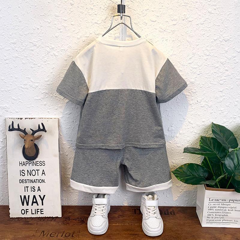 Boy Color-block Sporty T-shirt & Shorts - PrettyKid