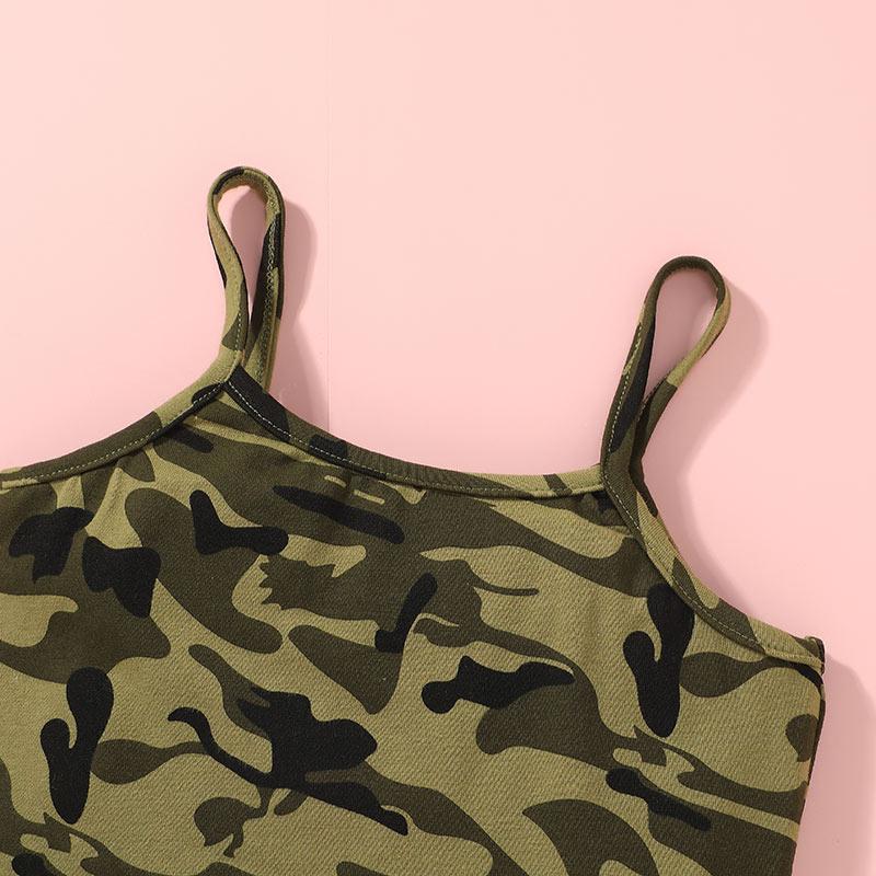 Toddler Girl Camouflage Top & Shorts - PrettyKid