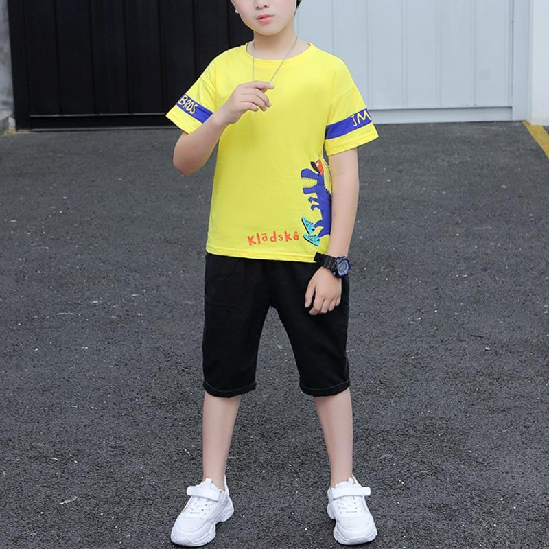 2-piece Cartoon Design T-shirt & Shorts for Boy - PrettyKid