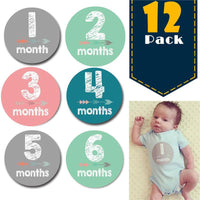 MOQ 5PCS Baby Growth Memorial Month Sticker - PrettyKid