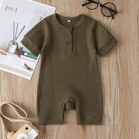 Baby Solid Pattern Bodysuit - PrettyKid