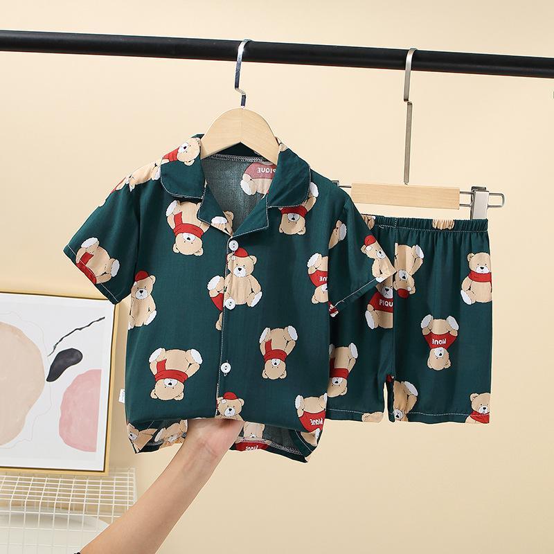 Grow Boy Pineapple Print Pajamas Sets - PrettyKid