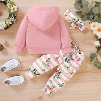 3-piece Headband & Sweatshirt & Pants for Baby Girl - PrettyKid