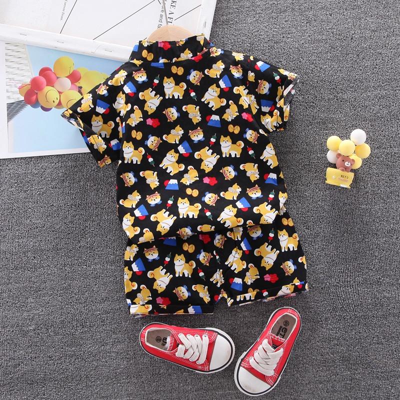 2-piece Cartoon Short Sleeve Shirt & Shorts for Children Boy - PrettyKid