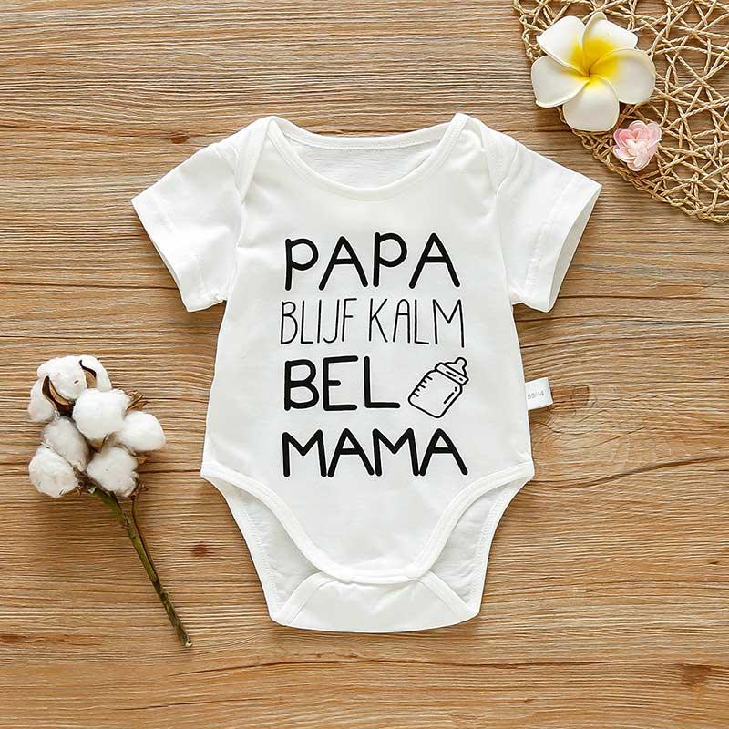 Baby Love Letter Cotton Summer Bodysuit - PrettyKid