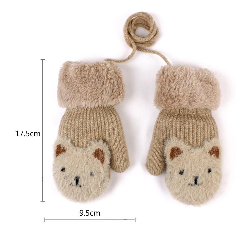 Bear Pattern Children's Gloves for Children - PrettyKid