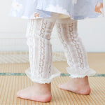 Toddler Girl Summer Lace Cropped Leggings Wholesale Children's Clothing - PrettyKid