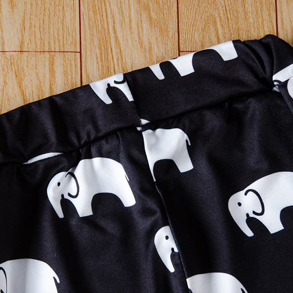 Toddler Boys Girls Printed Long Sleeve Jumpsuit Printed Pants Set - PrettyKid