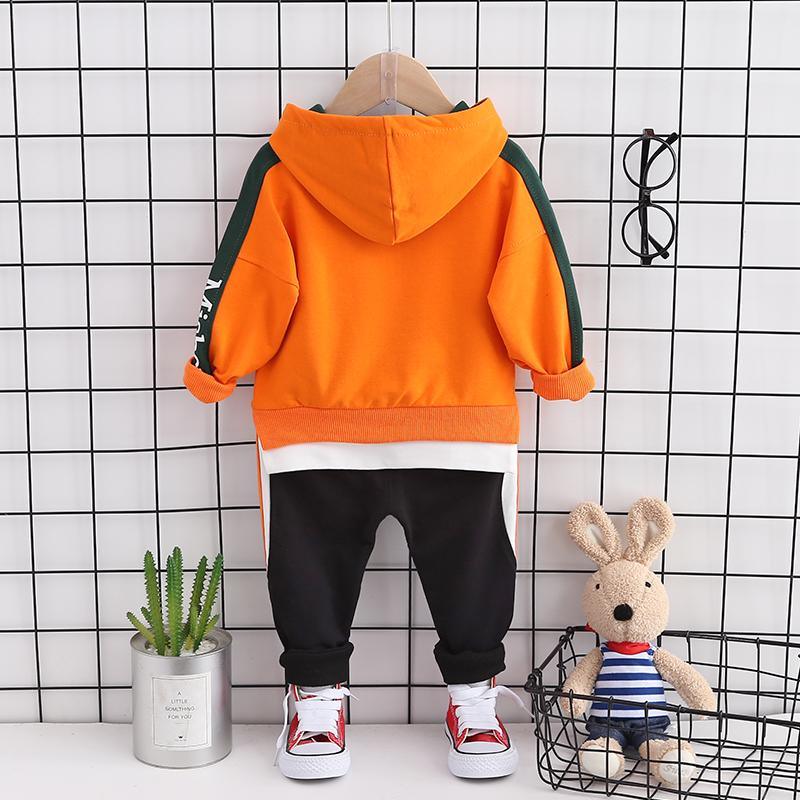 2-piece Letter Hooded Sweatshirt and Pants Set(No Shoes) - PrettyKid