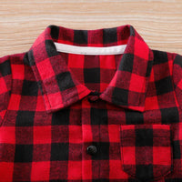 Plaid Bodysuit for Baby Boy Wholesale children's clothing - PrettyKid