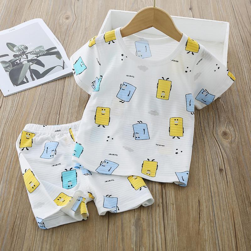 Grow Boy Rabbit Pattern Pajamas Sets - PrettyKid