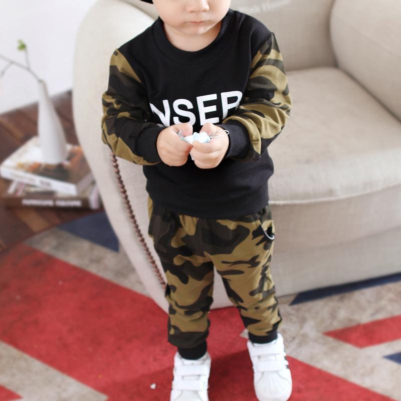 2-piece Camouflage Sweatshirts & Pants for Children Boy - PrettyKid