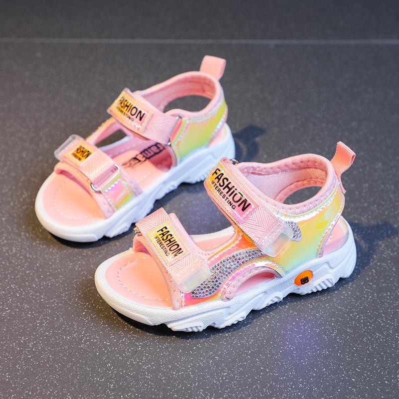 baby infant clothes wholesale Kid Girl's Lettered Pattern Sandals Wholesale - PrettyKid