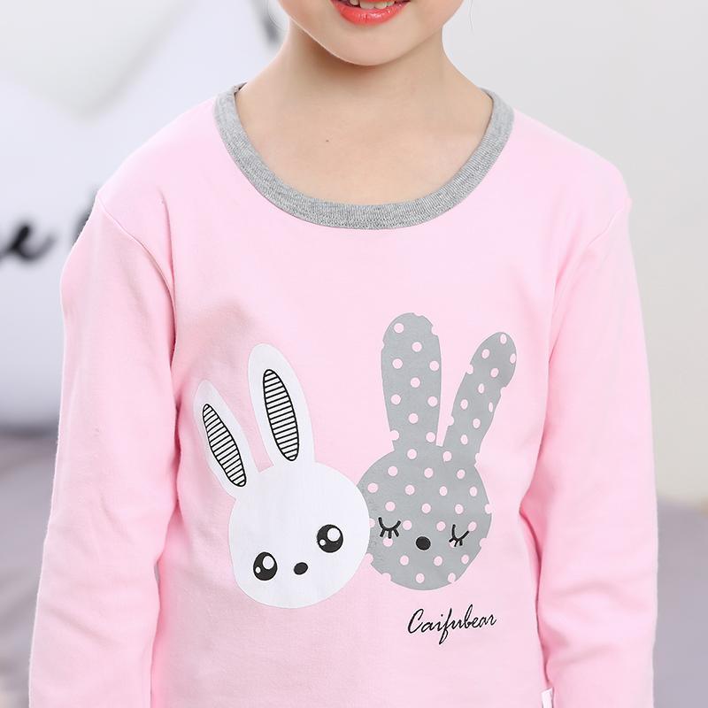 2-piece Rabbit Pattern Pajamas Sets for Toddler Girl - PrettyKid