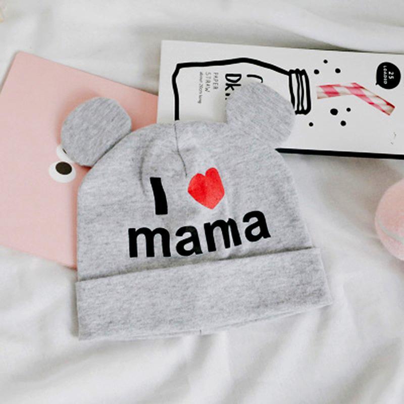 I Love Mama Papa Baby Letter Woolen Hat - PrettyKid