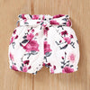 3-piece Floral Bodysuit, Floral Shorts with Headband for Baby Girl - PrettyKid