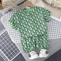 Toddler Boy Letter Print Top & Shorts Children's Clothing - PrettyKid