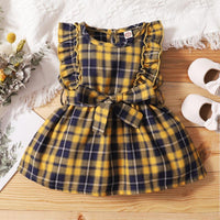 Baby Girl Plaid Ruffle Dress - PrettyKid