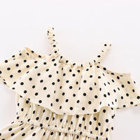 Toddler Ruffle Trim Polka Dot Cami Dress - PrettyKid