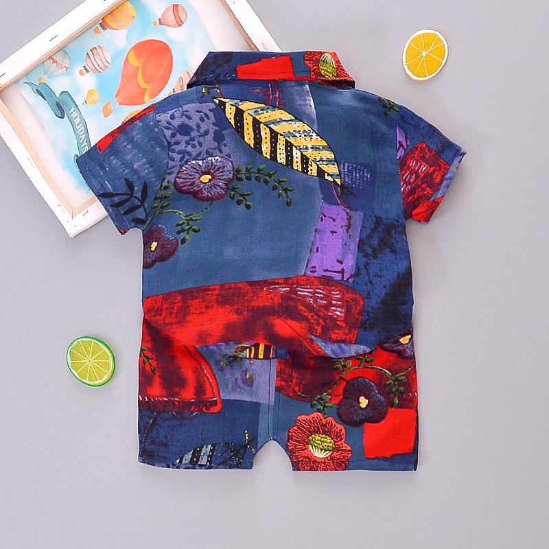 2-piece Floral Short Sleeve Shirt & Shorts for Children Boy - PrettyKid