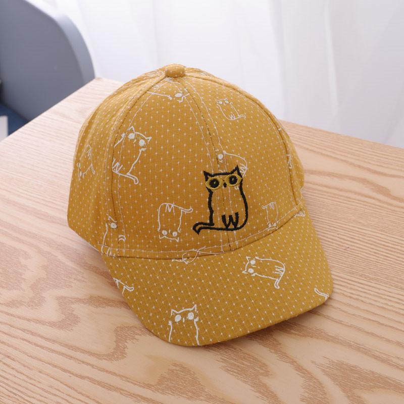 Cute Cat Pattern Duckbill Cap - PrettyKid