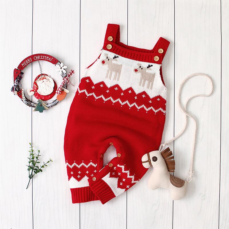 Christmas Elk Sling Jumpsuit for Baby - PrettyKid