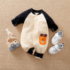 wholesale baby clothes for resale Baby Boy Cartoon Pattern Color-block Jumpsuit - PrettyKid