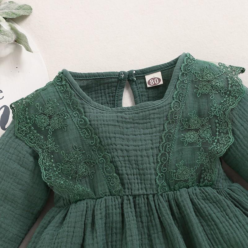 Solid Ruffle Dress for Toddler Girl - PrettyKid