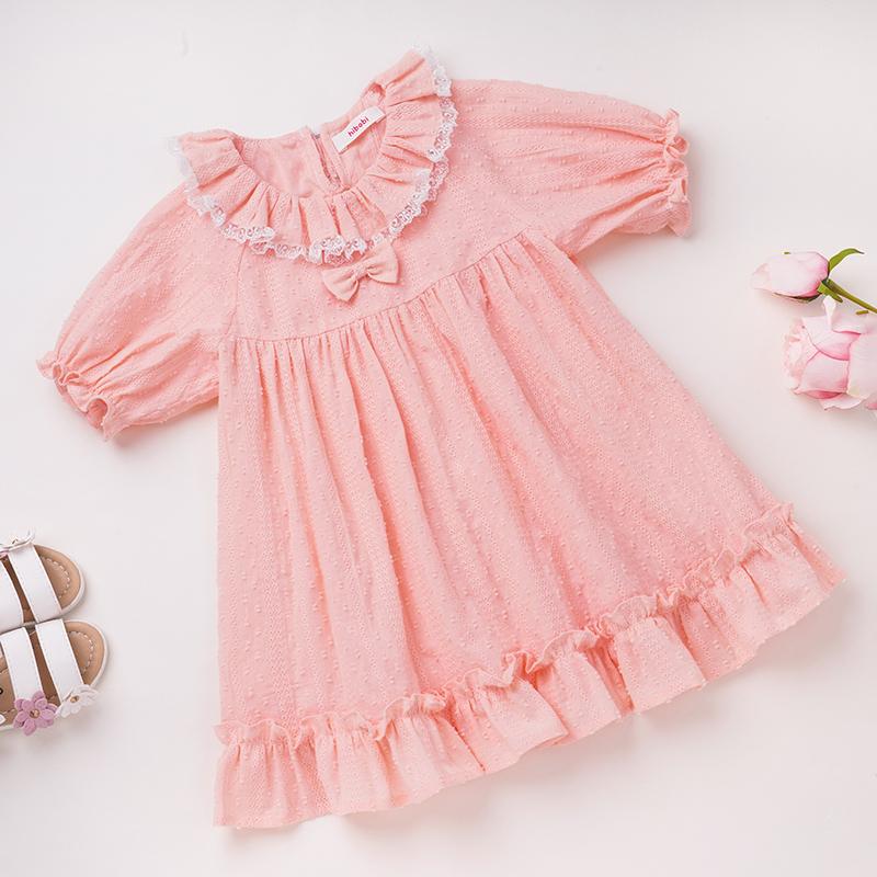 Toddler Girl Ruffle Lace Pajamas Dress - PrettyKid