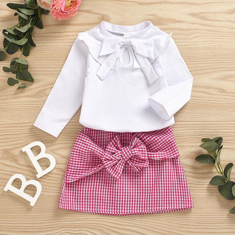 2-piece Bowknot Dress Set for Toddler Girl - PrettyKid