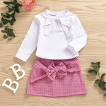 2-piece Bowknot Dress Set for Toddler Girl - PrettyKid