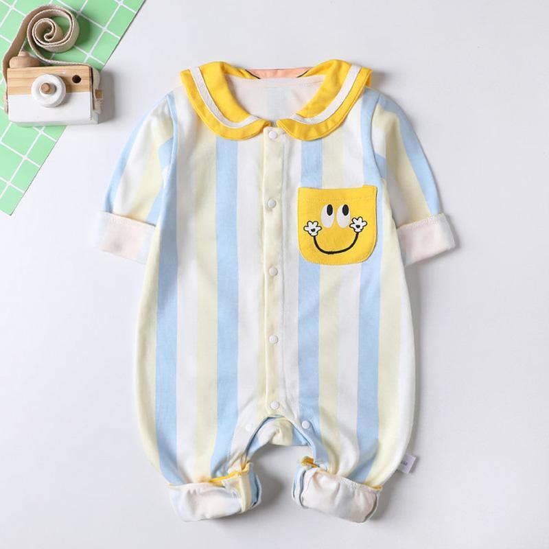 Baby Striped Puppy Sailor Collar Jumpsuit Children's Clothing - PrettyKid