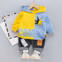 2-piece Letter Pattern Hoodie & Pants for Children Boy - PrettyKid