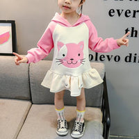 Cat Pattern Dress for Toddler Girl - PrettyKid