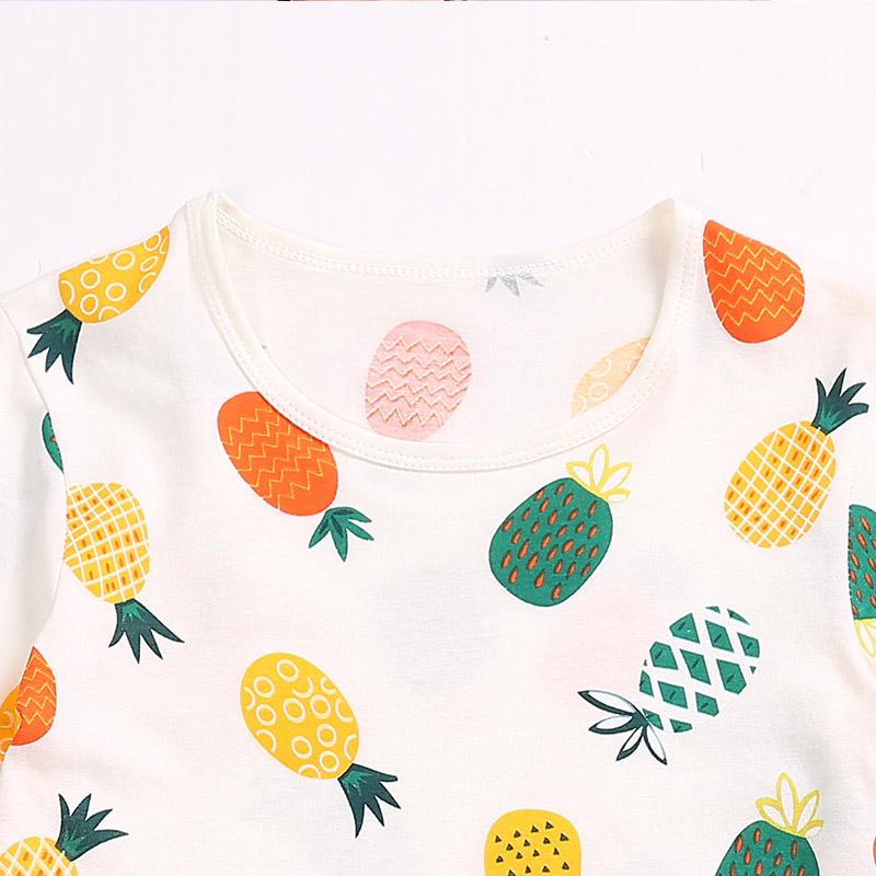 Pineapple Pattern Pajamas Dress for Girl - PrettyKid