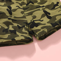 Toddler Girl Camouflage Top & Shorts - PrettyKid