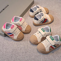 trendy kids wholesale clothing Toddler Boy Letter Pattern Velcro Canvas Shoes Wholesale - PrettyKid