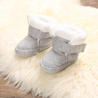 Velcro Design Soft Cotton Fabric Baby Shoes - PrettyKid