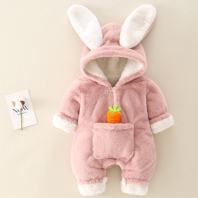 Carrot Pattern Extra Thick Jumpsuit for Baby - PrettyKid