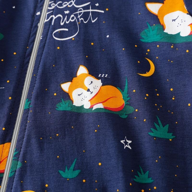 Fox Pattern Hooded Jumpsuitfor Baby Boy - PrettyKid