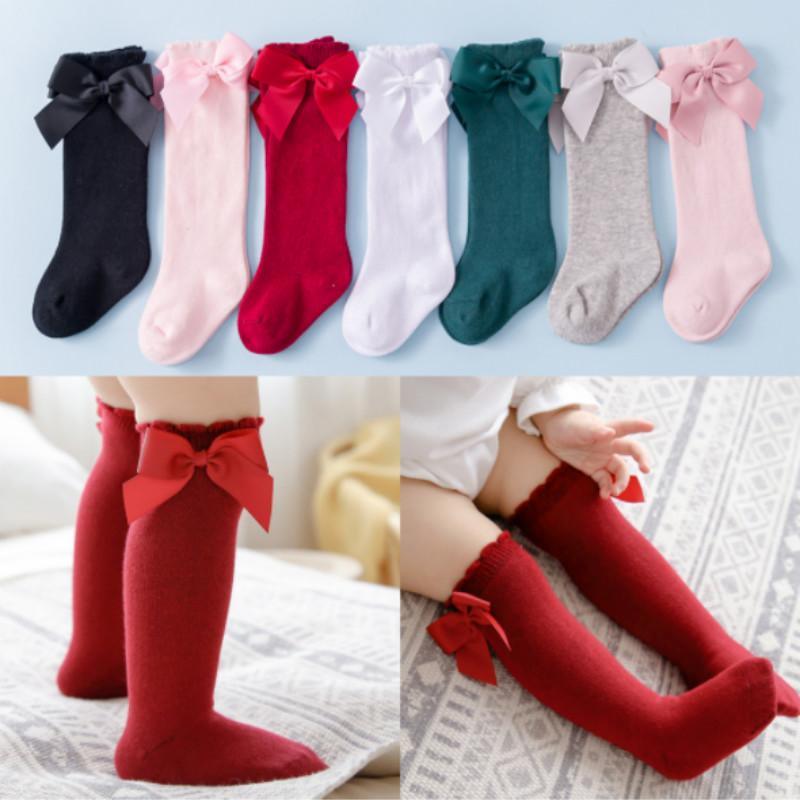 Bowknot Knee-High Stockings - PrettyKid