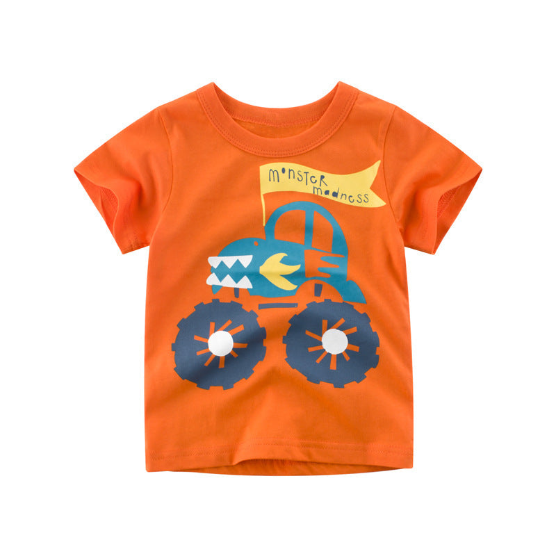 18M-9Y Toddler Boys Car Print T-Shirts Wholesale Boy Clothing - PrettyKid