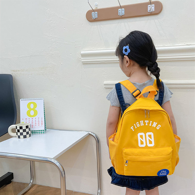 Wholesale Children's Solid Color Letter Backpack in Bulk - PrettyKid