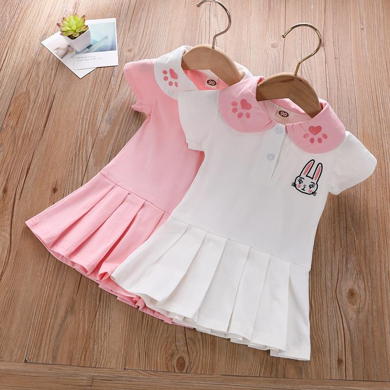 Toddler Girl College Style Polo Collar Dress Wholesale Children's Clothing - PrettyKid