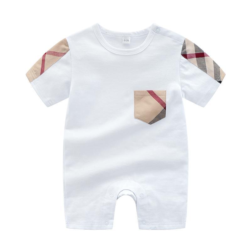 High Quality Cotton Classic Plaid Short-sleeve Bodysuit Children's clothing wholesale - PrettyKid