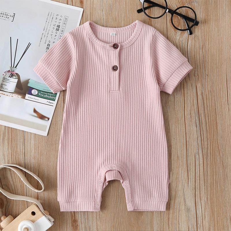 Solid Short Sleeve Jumpsuit for Baby Wholesale children's clothing - PrettyKid