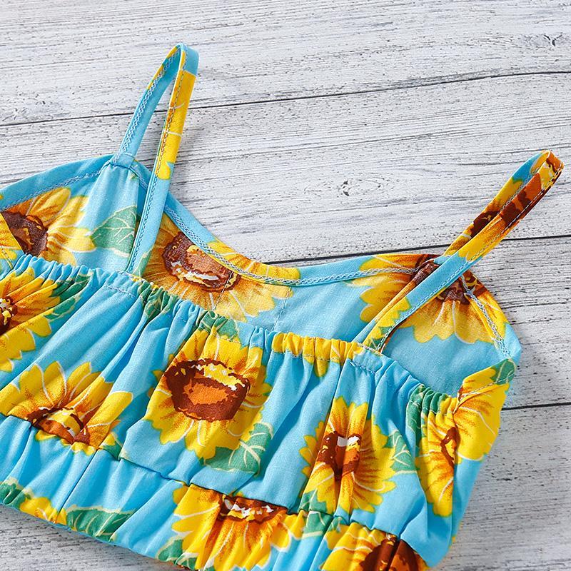 Toddler Girl Cami Top & Sunflower Print Dress - PrettyKid